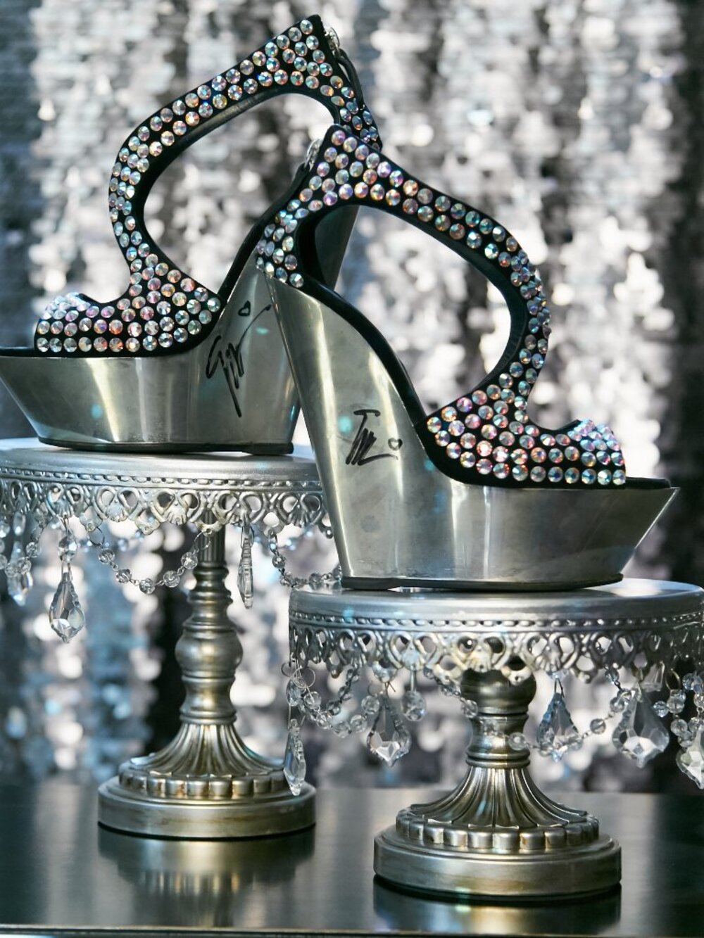 Giuseppe Zanotti Platforms with Crystal Signed By Giuseppe